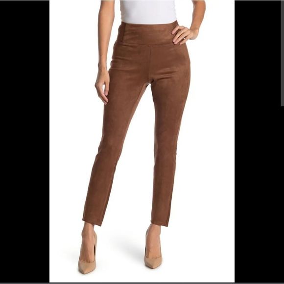 Laundry By Shelli Segal Pants - Laundry by Shelli Segal Faux Suade brown leggings